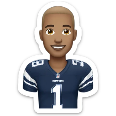 Light skinned Dallas cowboys fan without glasses sticker