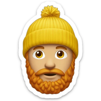 red-bearded-guy-wearing-yellow-beanie-white-shirt sticker