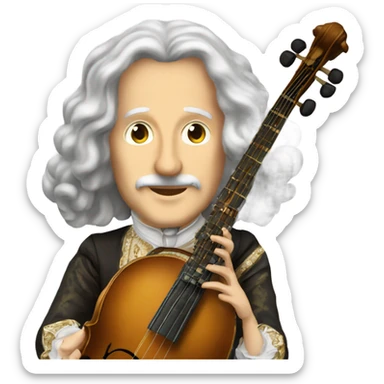 Antonio Vivaldi banjo baroque sticker