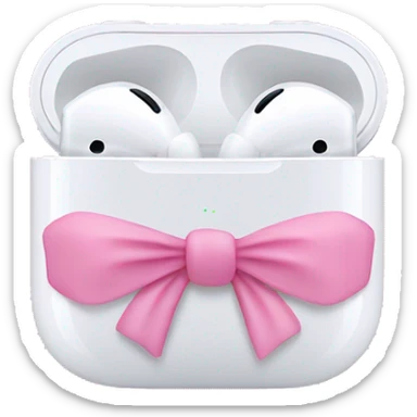 airpod max with pink bows on each side sticker