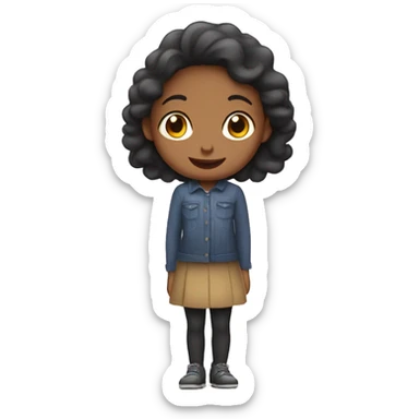 Une fille qui fait un cœur avec cest main  sticker