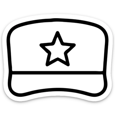Communist cap with red star sticker