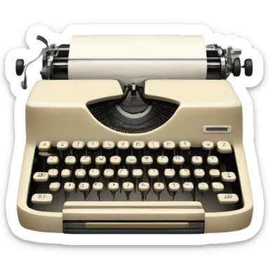 vintage creamy typewriter sticker