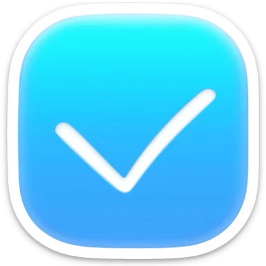 Blue tick sticker