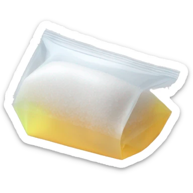 White Salt filling half of a small clear FLUORESCENT baggie with no face  sticker