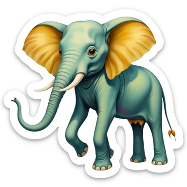 spam land surreal - surreal elephants with long legs like praying mantises - from the paintings of Salvador Dali sticker