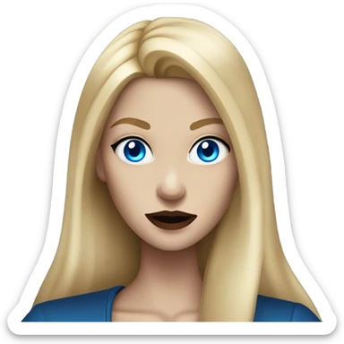 blonde hair blue eyed vampire woman sticker
