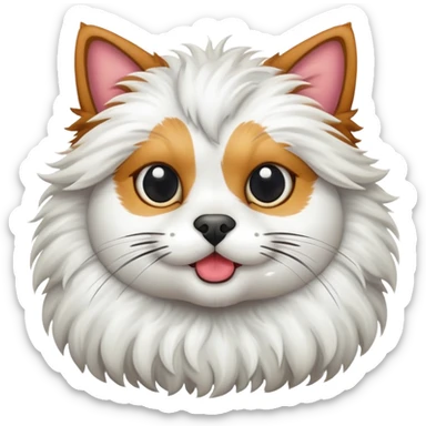 A mix of a cat and a dog sticker