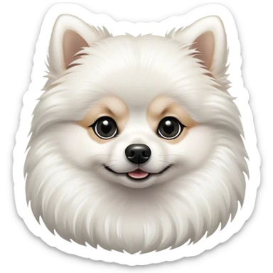 White Pomeranian with black spots sticker