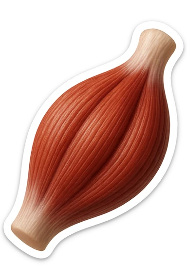 EMOJI STILE IPHONE 3D DI una porzione di tessuto muscolare umano anatomico realistico, FALLO MOLTO REALISTICO IN 3D sticker