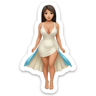 fullbody naked busty Kim Kardashian pawg buxom in missionary pose and legs wide spread sticker