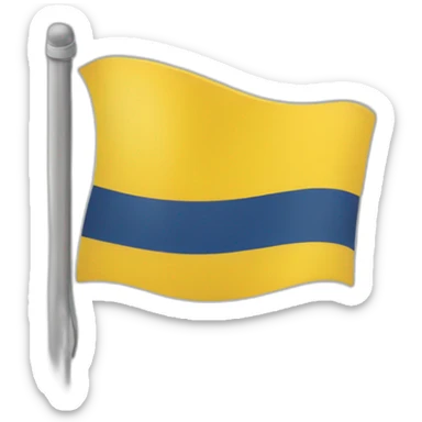 rectangle yellow flag with scandinavian с sticker