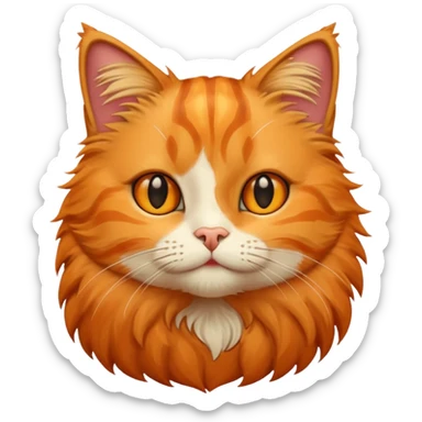 Gato naranja diciendo hola sticker