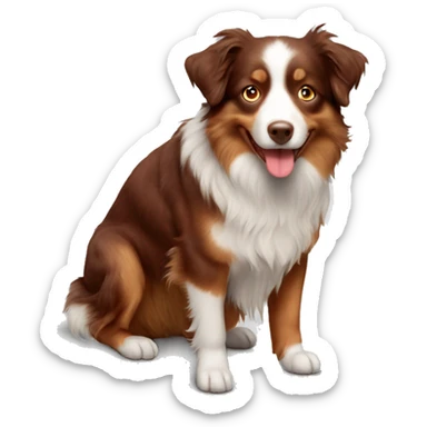 Red tri Australian shepherd  sticker