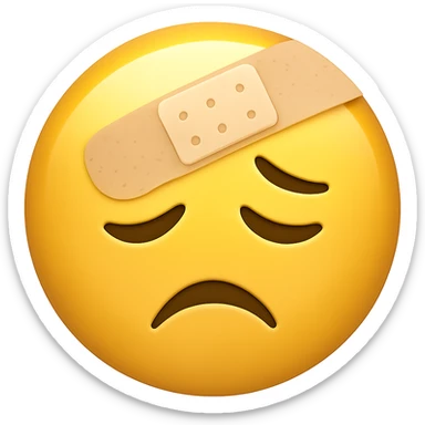 face with bandage emoji sticker