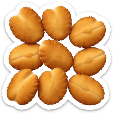 A bunch of chicken nuggets doing six seven sticker