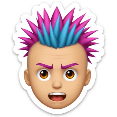 Punk emoji sticker