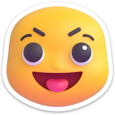 portrait inspired by the person in the reference image, neutral expression, simple background, 3D emoji style sticker