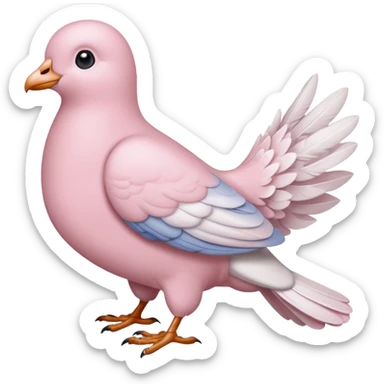 baby pink dove sticker