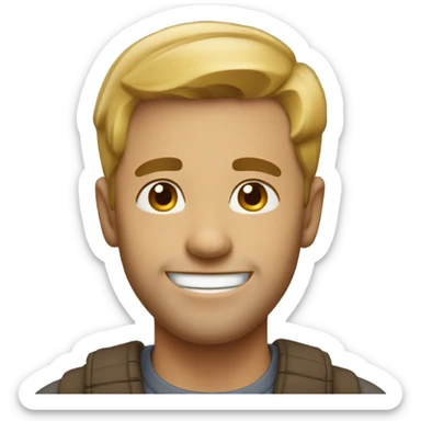 38-year old man smiling sticker