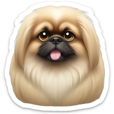 Pekineese dog missing one eye sticker