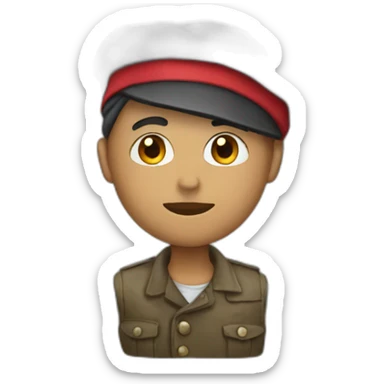 artist beret sticker