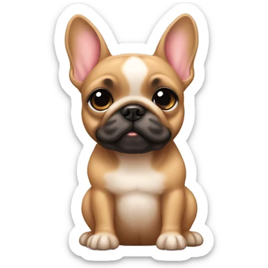 Fawn frenchie sitting sticker