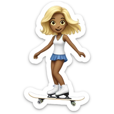 figuring skating girl sticker
