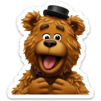 Fozzie Bear coughing sticker
