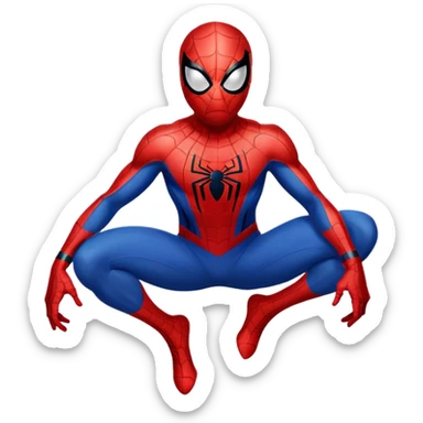 Spider-Man superhero in classic red and blue costume sticker