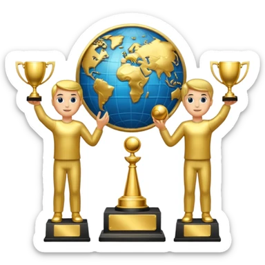 Create an airbnb category icon that looks like the world cup trophy sticker