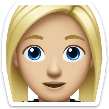 referee blonde and blue eyes sticker