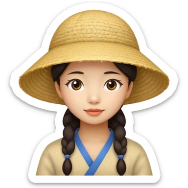 rice hat vietnamese girl sticker