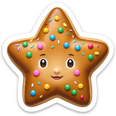 star shape bun sticker