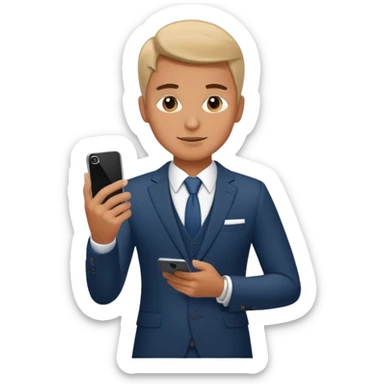 Earn money show by human with mobile.add reality stylish men sticker
