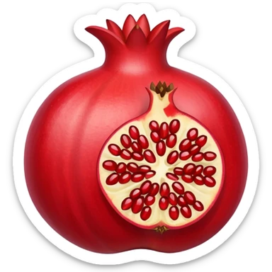 Pomegranate with armenian flag seeds inside sticker