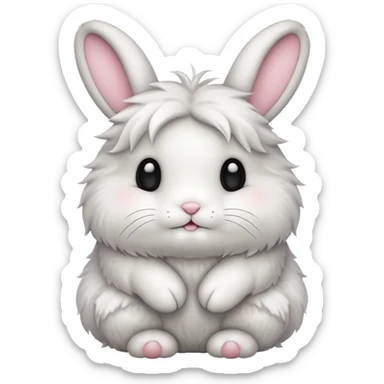 Cute fluffy bunny  sticker