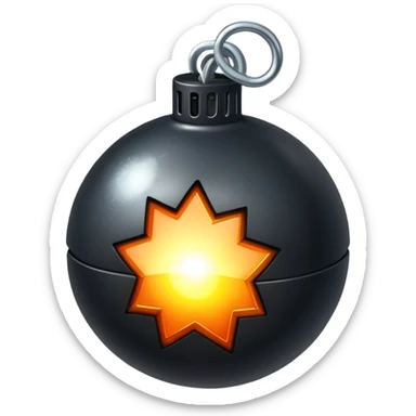 cartoon bomb with a sparkling fuse sticker