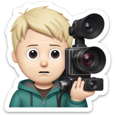 Timmy from South Park delivering a camera sticker