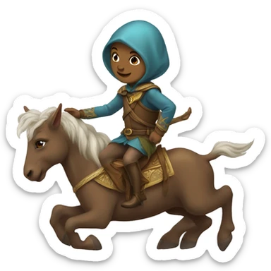 elfe sur un dauphin sticker