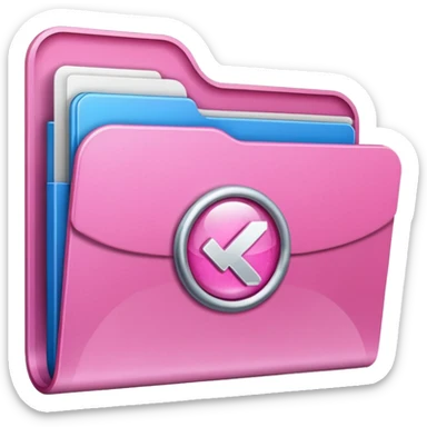 windows 10 folder light giltter pink sticker