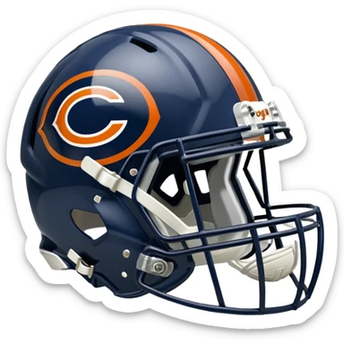 Washington commanders, football helmet facing Chicago Bears football helmet sticker