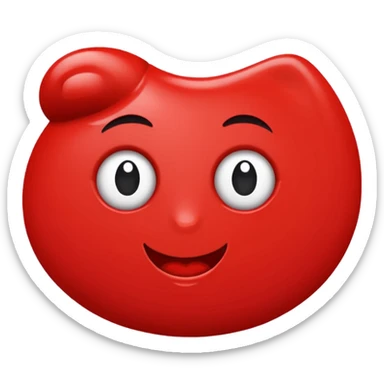 red Acrylic paint sticker