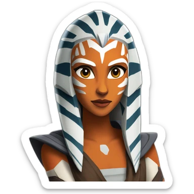 Ahsoka Tano (Portrait, front facing, Apple iOS 17 style) sticker