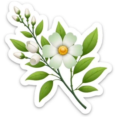 simple flower branches sticker