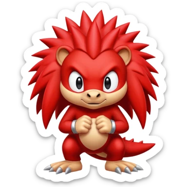 Sonic the hedgehogs friend knuckles sticker