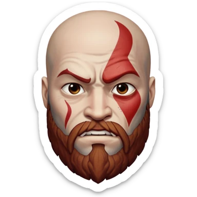Visage de Kratos du jeu PlayStation sticker