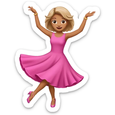 Bailarina rosada pero no de valet sino de bailes sticker