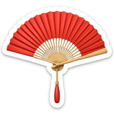 folding fan sticker