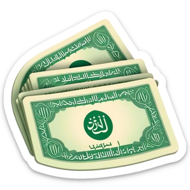 New Saudi Riyal Shape sticker